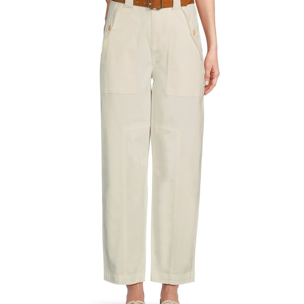 Gibson & Latimer High Rise Tapered Leg Belted Cargo Pants